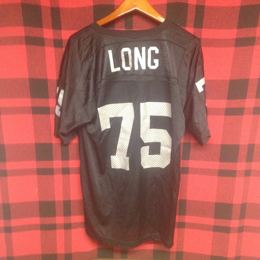 Champion Black Mesh Football Jersey with White Number 75 - LONG